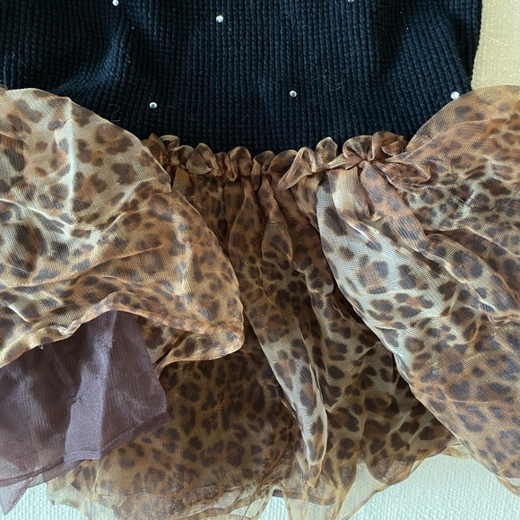 Black studded and leopard dress - Picture 2 of 7